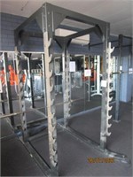 Steel framed free standing squat rack