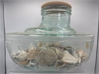 Vintage large glass ship jar canister