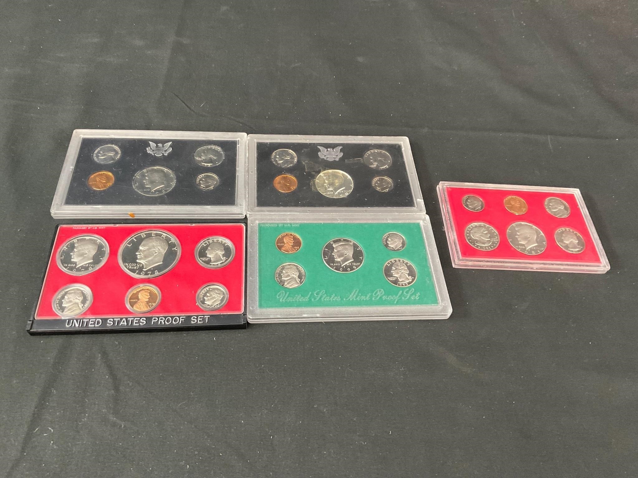 Nice Lot of 5 US Proof Sets