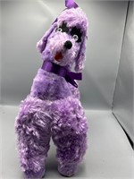 Vintage purple stuffed poodle dog