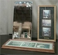 Framed Eagle Picture Trio, Thomas Kincade Print,