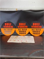 15 1/2 Gulf Tires Signs & Tank Charts