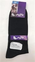 New Alfa Knitting Brand Socks One Size Black