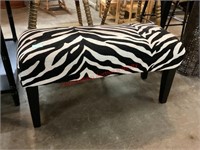 Zebra Print Sitting Bench