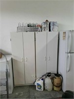 Two Cabinets, with Contents & Yard Sprayers