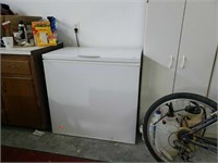 Frigidaire Chest Freezer with Assorted Frozen Meat
