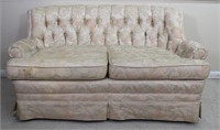 Traditional Cream Floral Settee