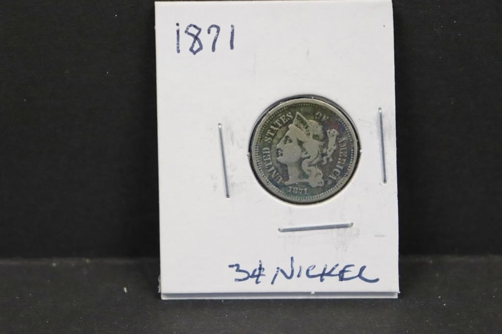 1871 Nickel 3 Cent Piece