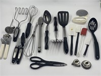 Contents of drawer, 2 whisks 1 set of tongs