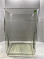 LARGE EXIDE GLASS BATTERY BOX JAR - 19 1/4" X 13"