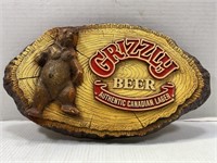 GRIZZLY BEER AUTHENTIC CANADIAN LAGER ADVERTISING