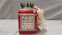 Coca Cola alarm clock/bank w/polar bear