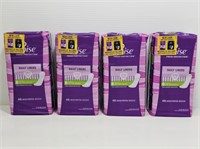 4 PACKAGES OF POISE DAILY LINERS