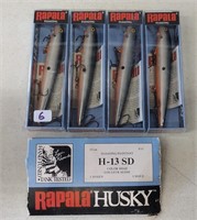 4 Shad Rapala Fishing Lures H-13 SD-new in pkgs.