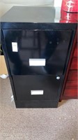 2 drawer locking metal file cabinet, letter size.