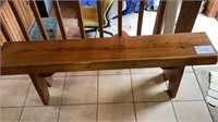 Nice custom made bench, 62 inches long can inches