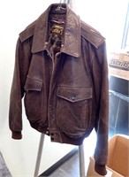 MEN'S LEATHER JACKET W/ZIP OUT PILE LINER,