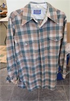 PENDLETON SHIRT, PLAID, SIZE 15-1/2