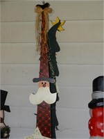 Tall wooden Christmas decorations