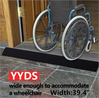 1.2" Rise Threshold Ramp,Solid Rubber Wheelchair