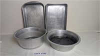 VINTAGE ROASTING PANS AND WASH BASINS
