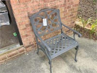 CAST METAL ARM CHAIR