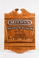 MYERS'S RUM CREAM ADVERTISING WALL PLAQUE