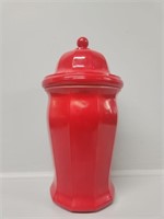 Red Ceramic Cookie Jar