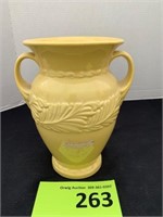 Abingdon Pottery Yellow Double Handle Vase