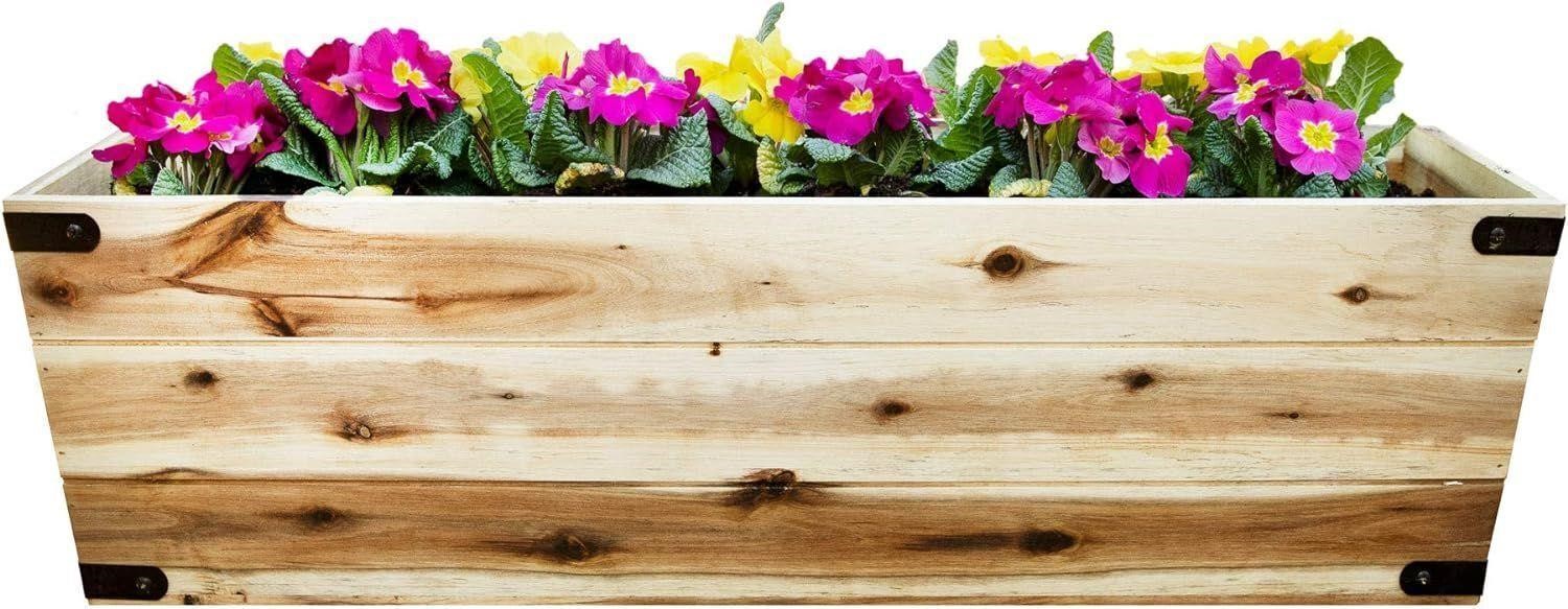 31" Villa Acacia Wooden Planter Box