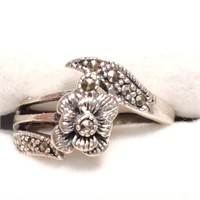 $160 Silver Marcasite Ring