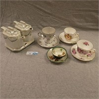 Various Teapots, Cups & Saucers
