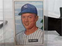 1951 Bowman Baseball Card #218 Ed Lopat