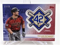 17/25 2018 Topps Paul Goldschmidt Comm. Patch