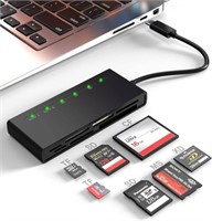 USB C Multi Card Reader, SD/TF/CF/XD/MS Type-C 5Gp
