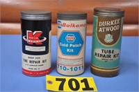 Vintage lg. size cardboard tube/tire repair kits