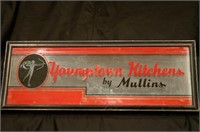 Vintage Youngstown Kitchens Glass Sign Advertiseme