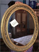 Gold Frame Oval Mirror