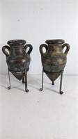(2) Vintage Greek Jar
