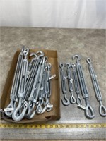 Assortment of turnbuckles, various sizes and