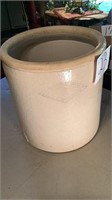 Number six stoneware crock, 14 inches tall 12 3/4