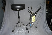Lot High Hat Stand (Missing 1 Leg Bolt); Snare Sta