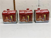 Log Cabin Syrup Tins