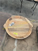 Wood oversized tray