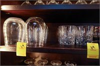 Shelf of Cocktail Glasses & Shot Glasses