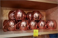 Shelf of (16) Moscow Mule Cups