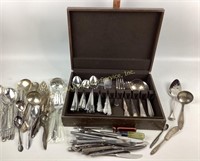 Assorted Silverware and Plated Ware, spoons