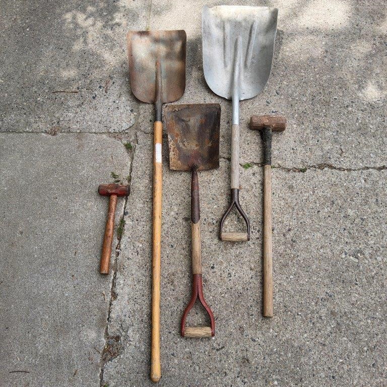 YD 5Pc Sledge hammers Shovels