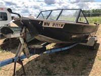 HAWESCRAFT 17' BOAT, C/W 70HP JOHNSON,