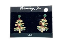 EISENBERG ICE Rhinestone Christmas Tree Earrings